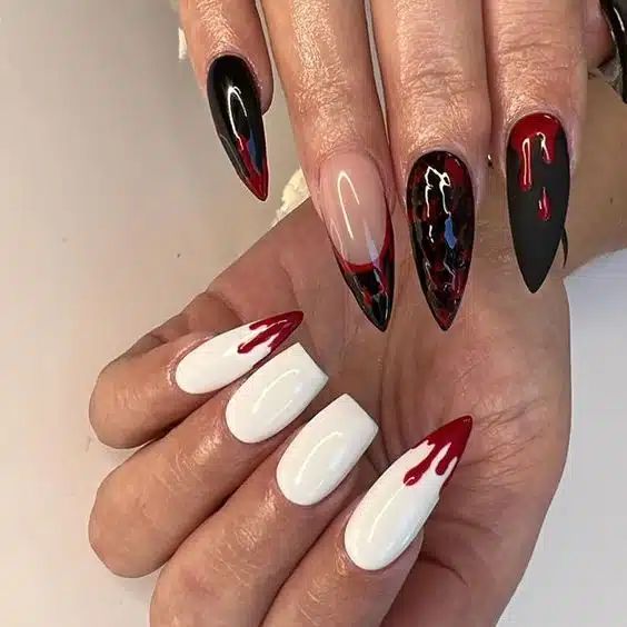 4. The Dark and Mysterious: Vampire-Inspired Halloween Nails